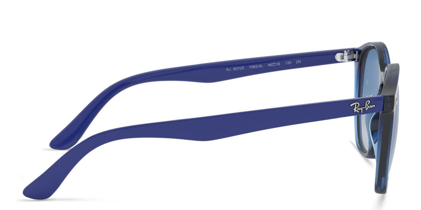 Ray-Ban Junior Kids Irregular Sunglasses in Transparent Blue – Product Photo 2