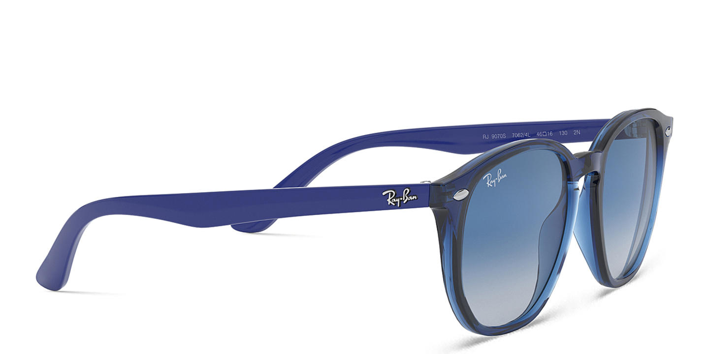 Ray-Ban Junior Kids Irregular Sunglasses in Transparent Blue – Product Photo 3