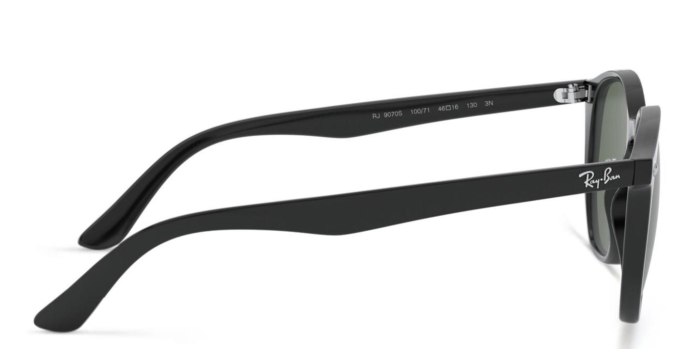 نظارة شمسية بإطار غير منتظم لامع للصغار من راي بان جونيور بلون أسود - صورة المنتج 2