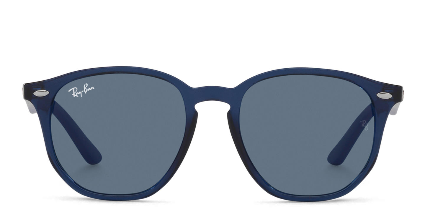 Ray-Ban Junior Kids Irregular Sunglasses in Transparent Blue – Product Photo 0