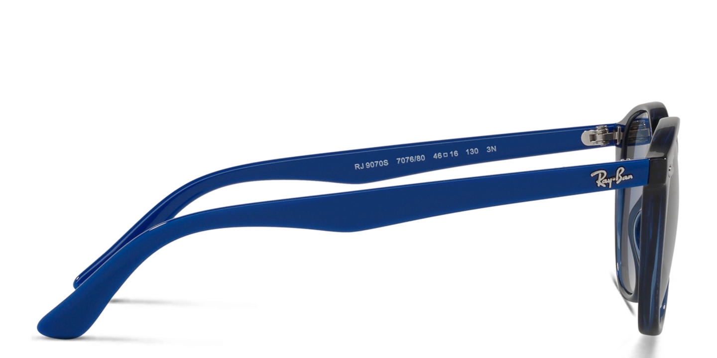 Ray-Ban Junior Kids Irregular Sunglasses in Transparent Blue – Product Photo 2