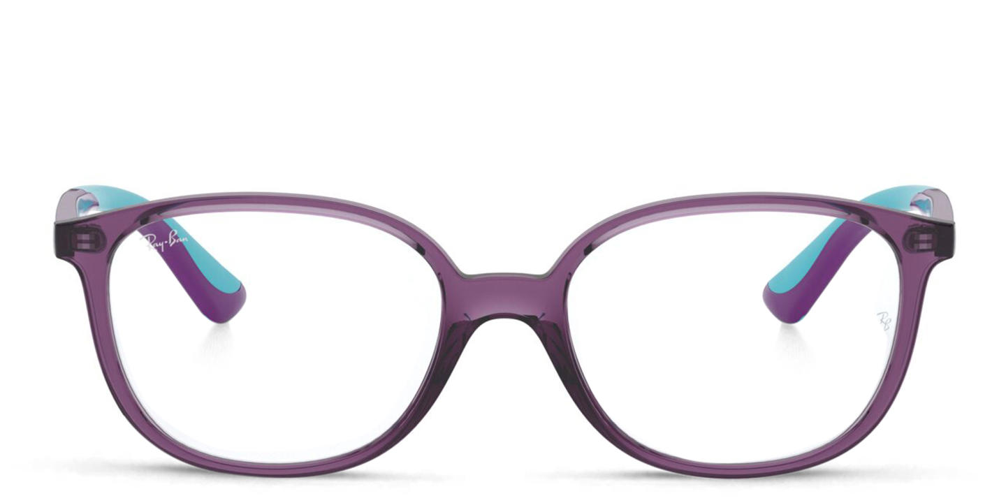 Ray-Ban Junior Kids Square Eyeglasses in Transparent Violet – Product Photo 0