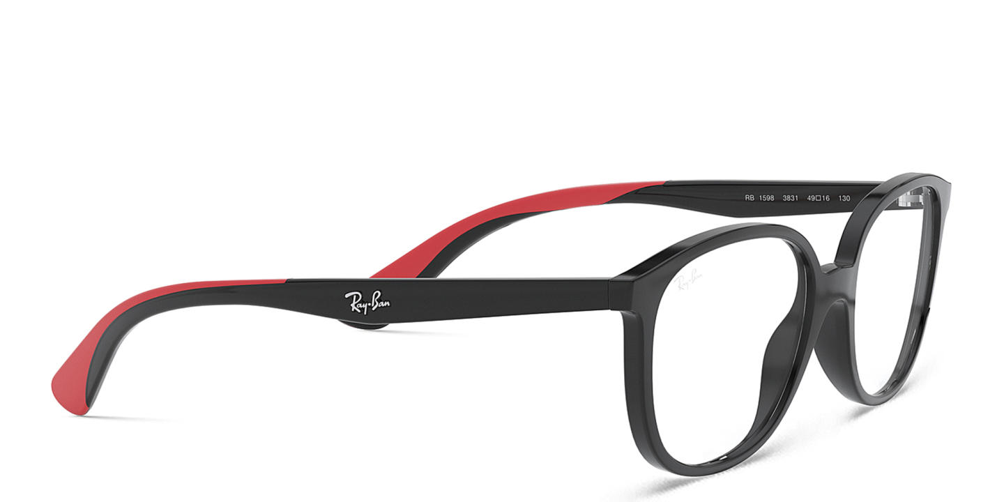 Ray-Ban Junior Kids Square Eyeglasses in Black – Product Photo 3