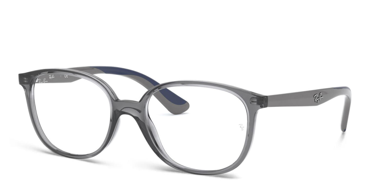 Ray-Ban Junior Kids Square Eyeglasses in Transparent Grey – Product Photo 1