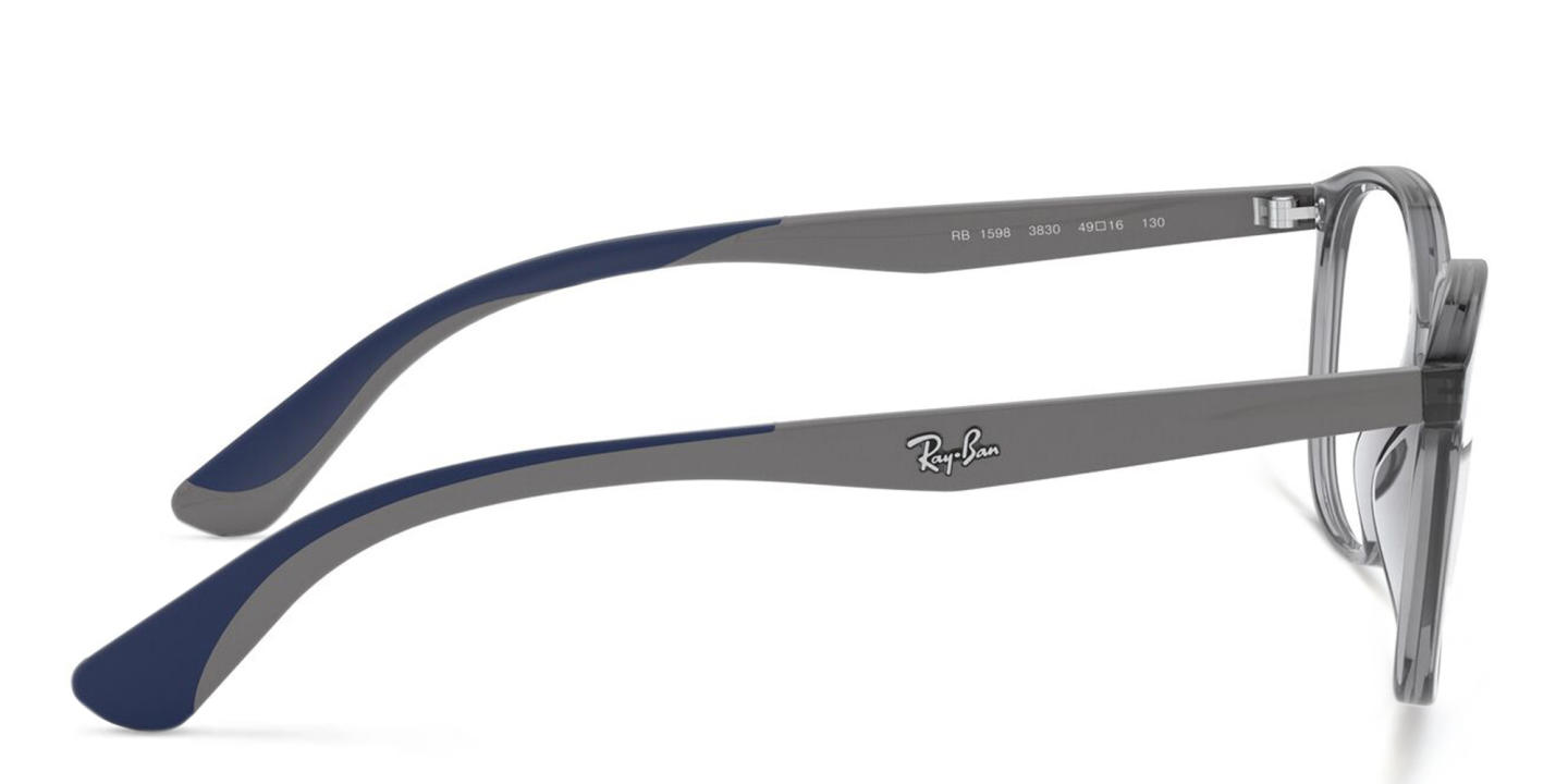 Ray-Ban Junior Kids Square Eyeglasses in Transparent Grey – Product Photo 2