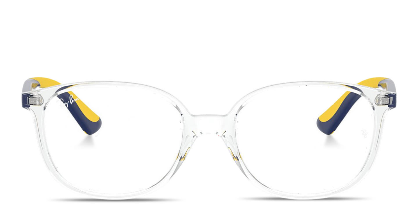 Shop Ray-Ban Junior Optics Kids Square Eyeglasses in Crystal online.