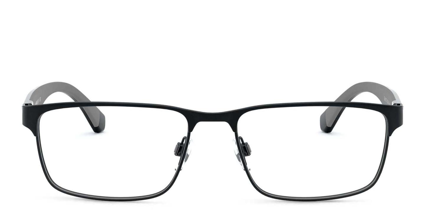 Emporio Armani Rectangle Eyeglasses in Matte Black – Product Photo 0