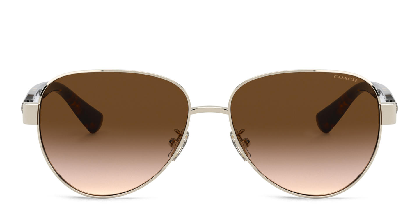 Coach Aviator Sunglasses in Brown – Product Photo 0