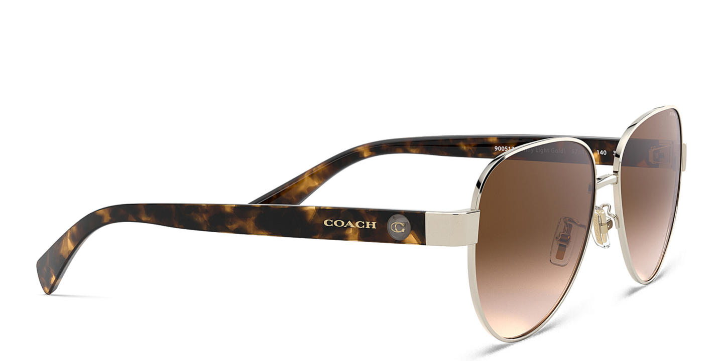 Coach Aviator Sunglasses in Brown – Product Photo 3