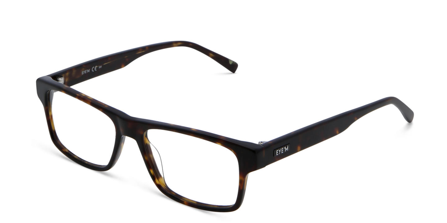 EYE'M Rectangle Eyeglasses in Havana – Product Photo 2