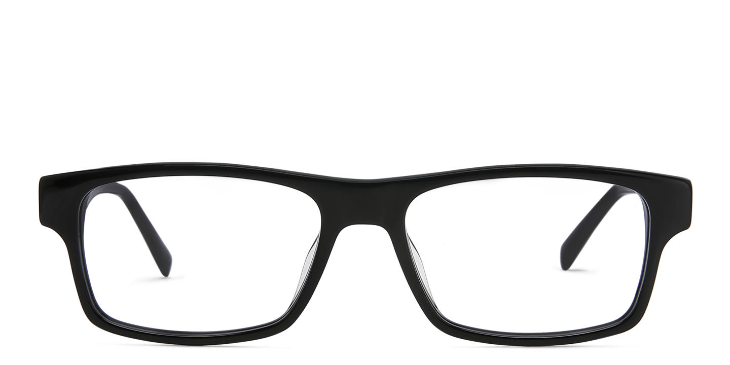 EYE'M Rectangle Eyeglasses in Black – Product Photo 0