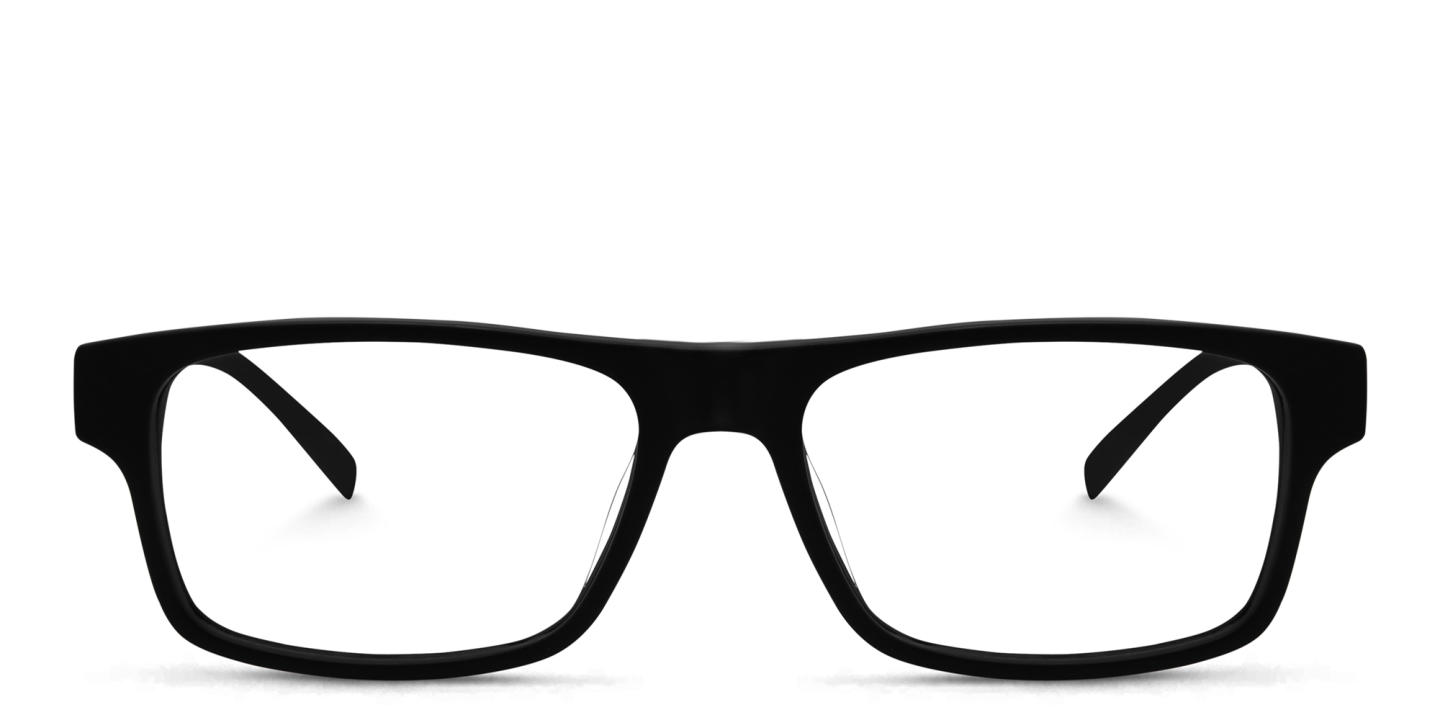 EYE'M Rectangle Eyeglasses in Matte Black – Product Photo 0