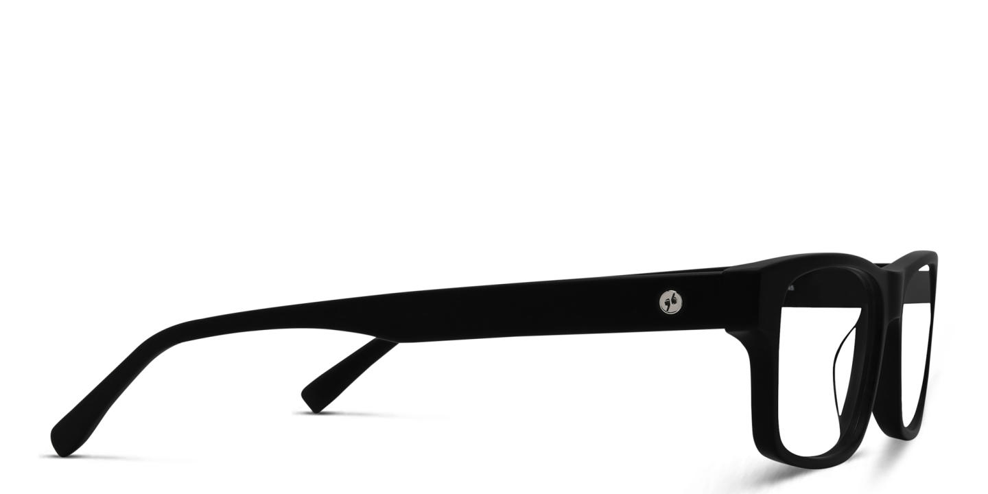 EYE'M Rectangle Eyeglasses in Matte Black – Product Photo 3