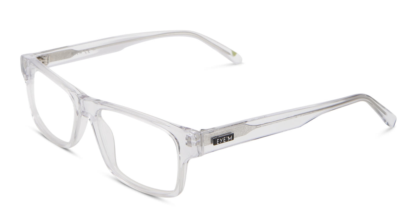 EYE'M Rectangle Eyeglasses in Clear – Product Photo 2