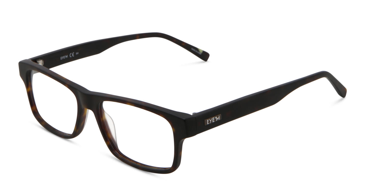 EYE'M Rectangle Eyeglasses in Dark Havana – Product Photo 2
