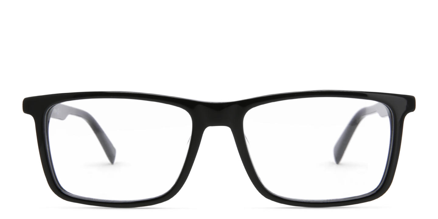 EYE'M Rectangle Eyeglasses in Black – Product Photo 0