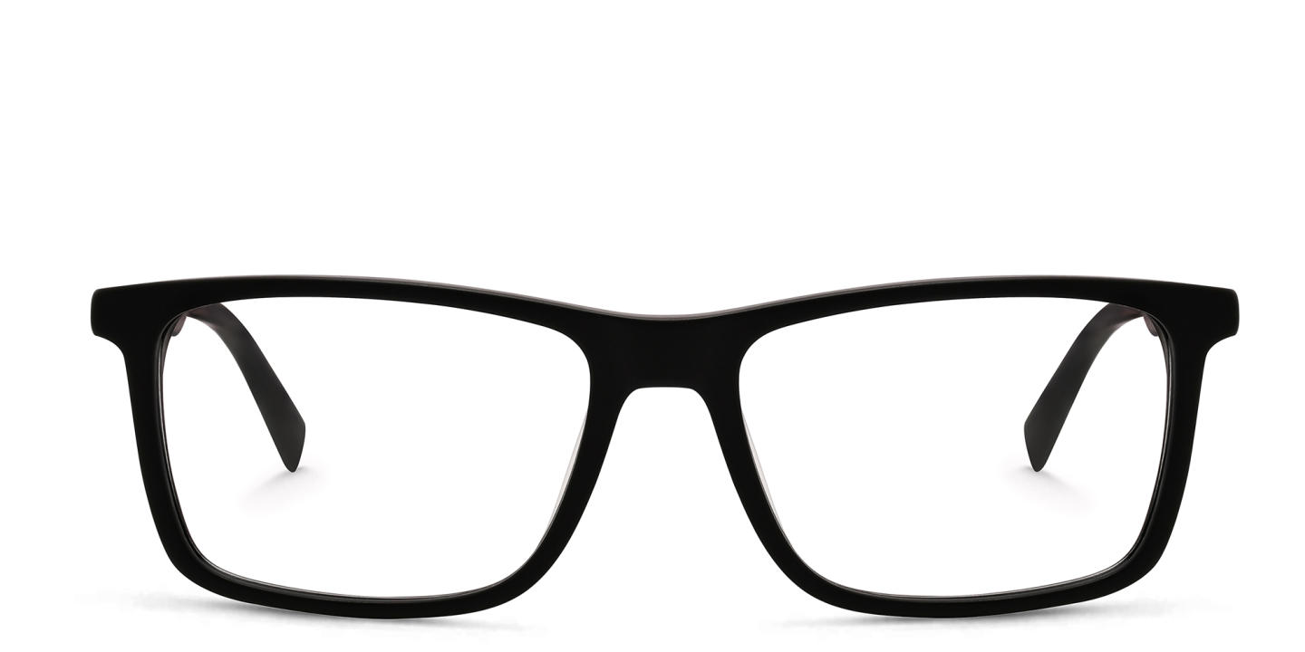 EYE'M Rectangle Eyeglasses in Matte Black – Product Photo 0