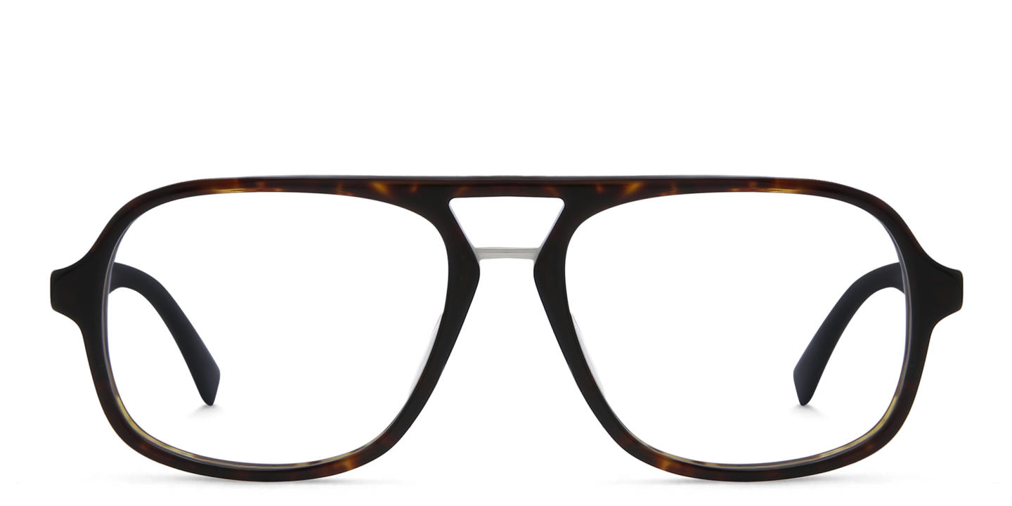 EYE'M Aviator Eyeglasses in Havana – Product Photo 0