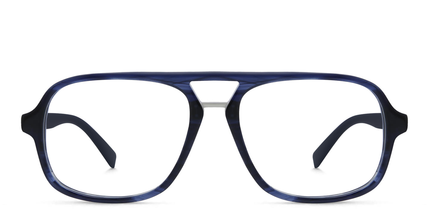 EYE'M Aviator Eyeglasses in Blue – Product Photo 0