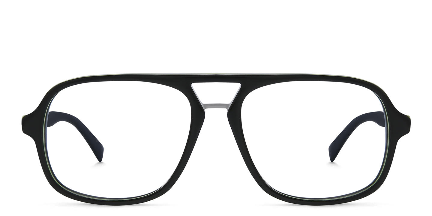 EYE'M Aviator Eyeglasses in Black – Product Photo 0