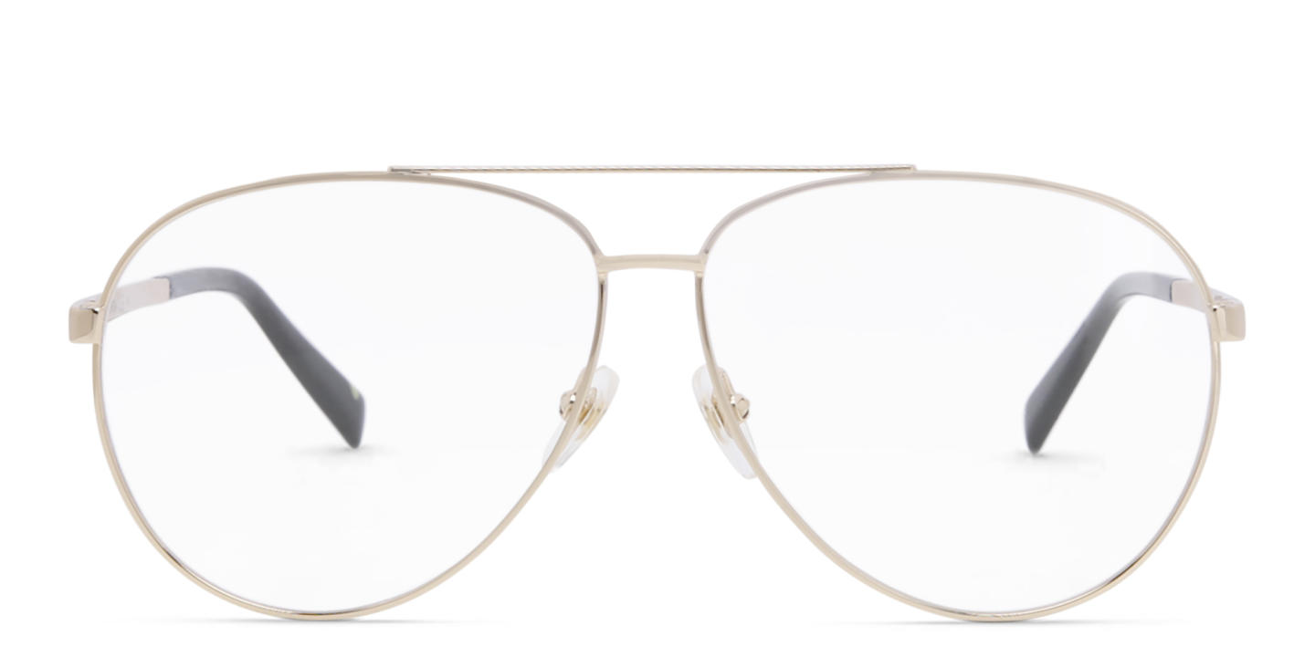 EYE'M Wide Aviator Eyeglasses in Gold – Product Photo 0