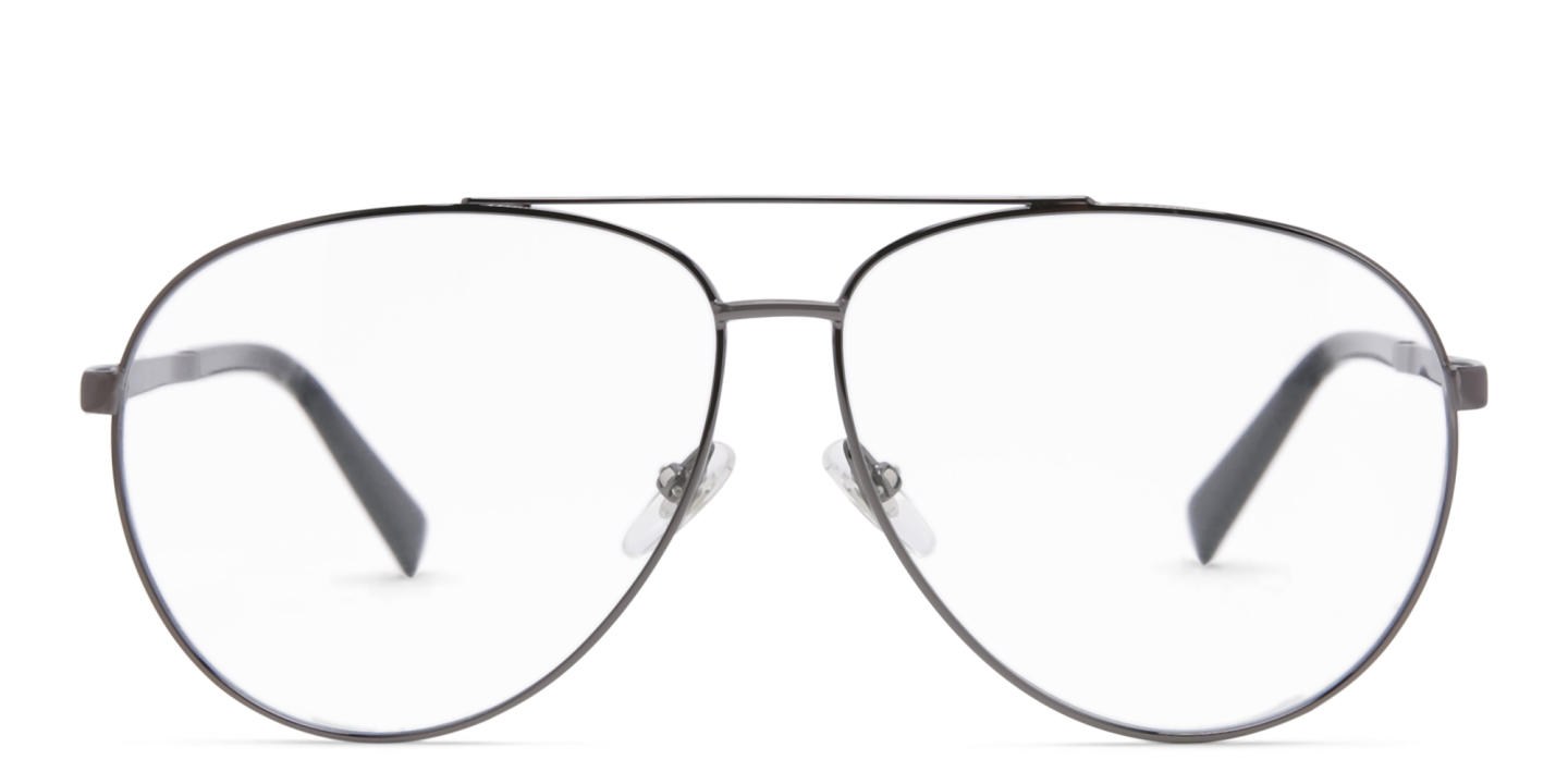 EYE'M Wide Aviator Eyeglasses in Gunmetal – Product Photo 0