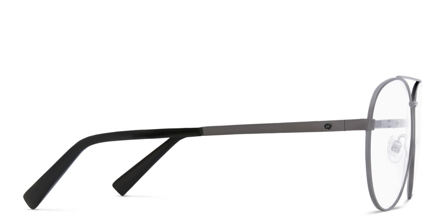 EYE'M Wide Aviator Eyeglasses in Gunmetal – Product Photo 3