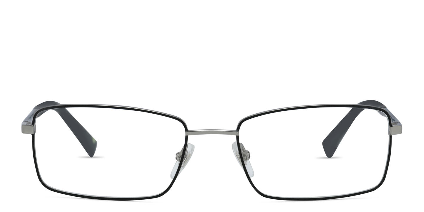 Shop EYE'M Wide Rectangle Eyeglasses in Gunmetal online.