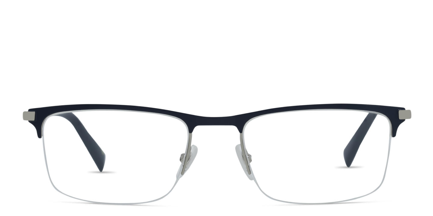 EYE'M Half Rim Rectangle Eyeglasses in Blue – Product Photo 0