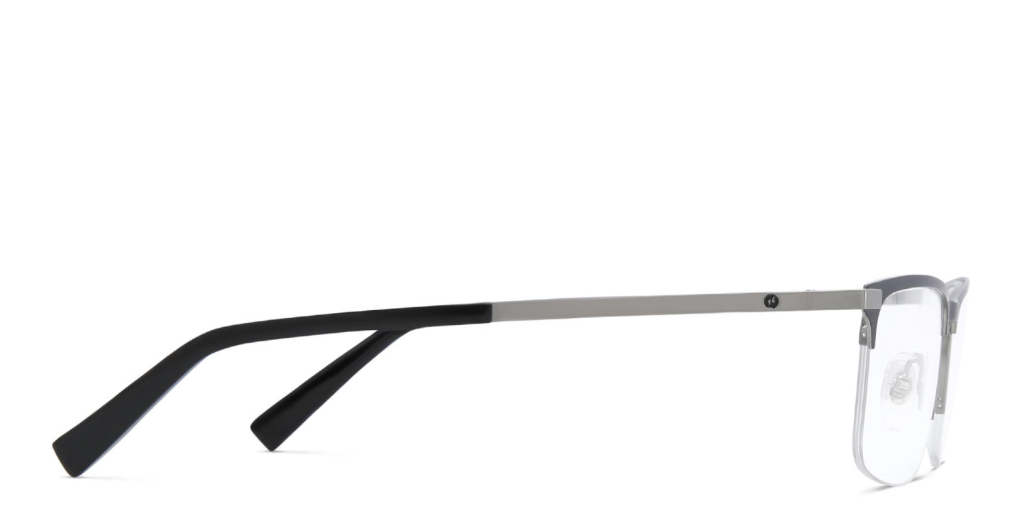Shop EYE'M Half Rim Rectangle Eyeglasses in Gunmetal online.