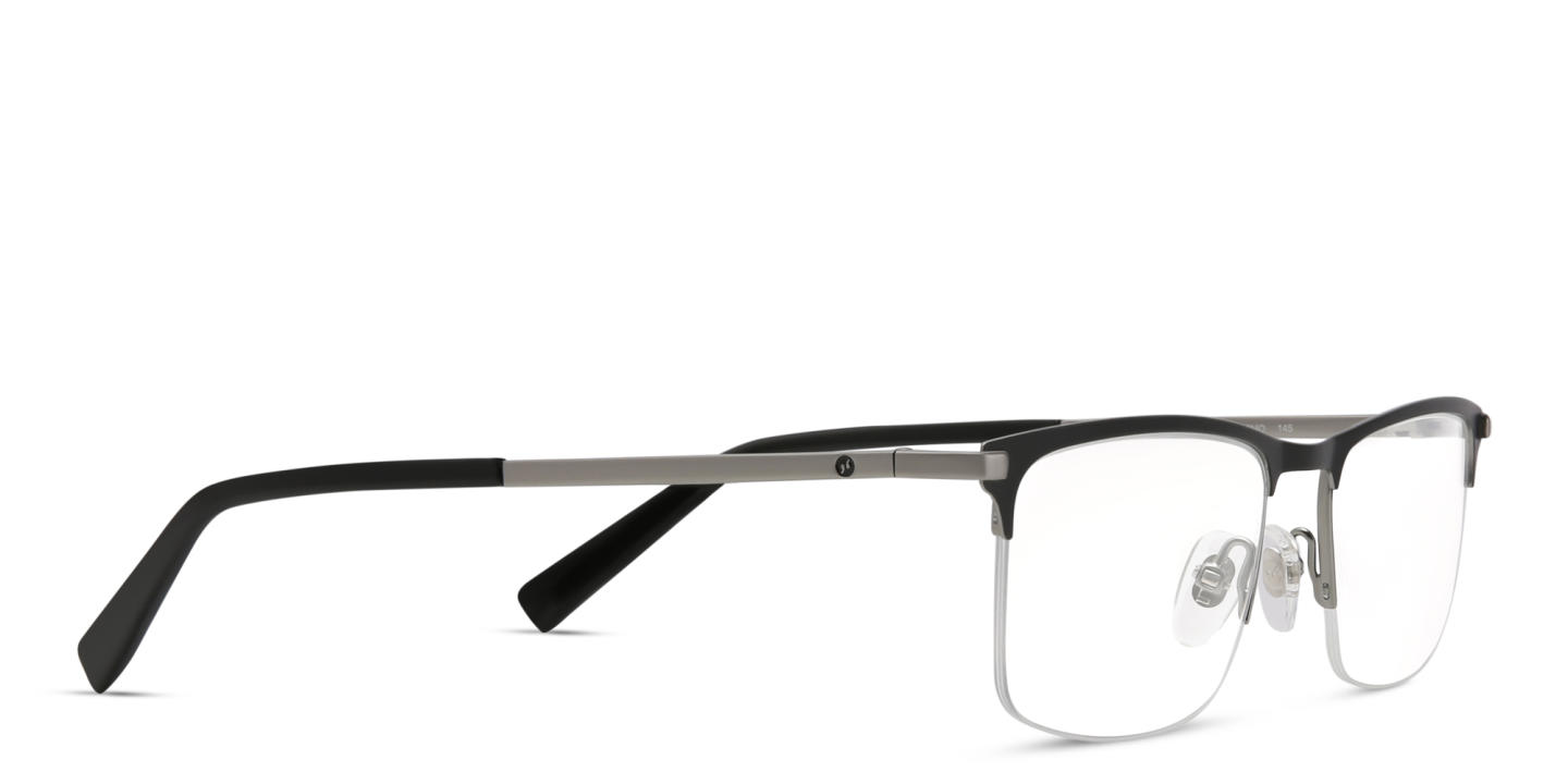 EYE'M Half Rim Rectangle Eyeglasses in Black – Product Photo 3