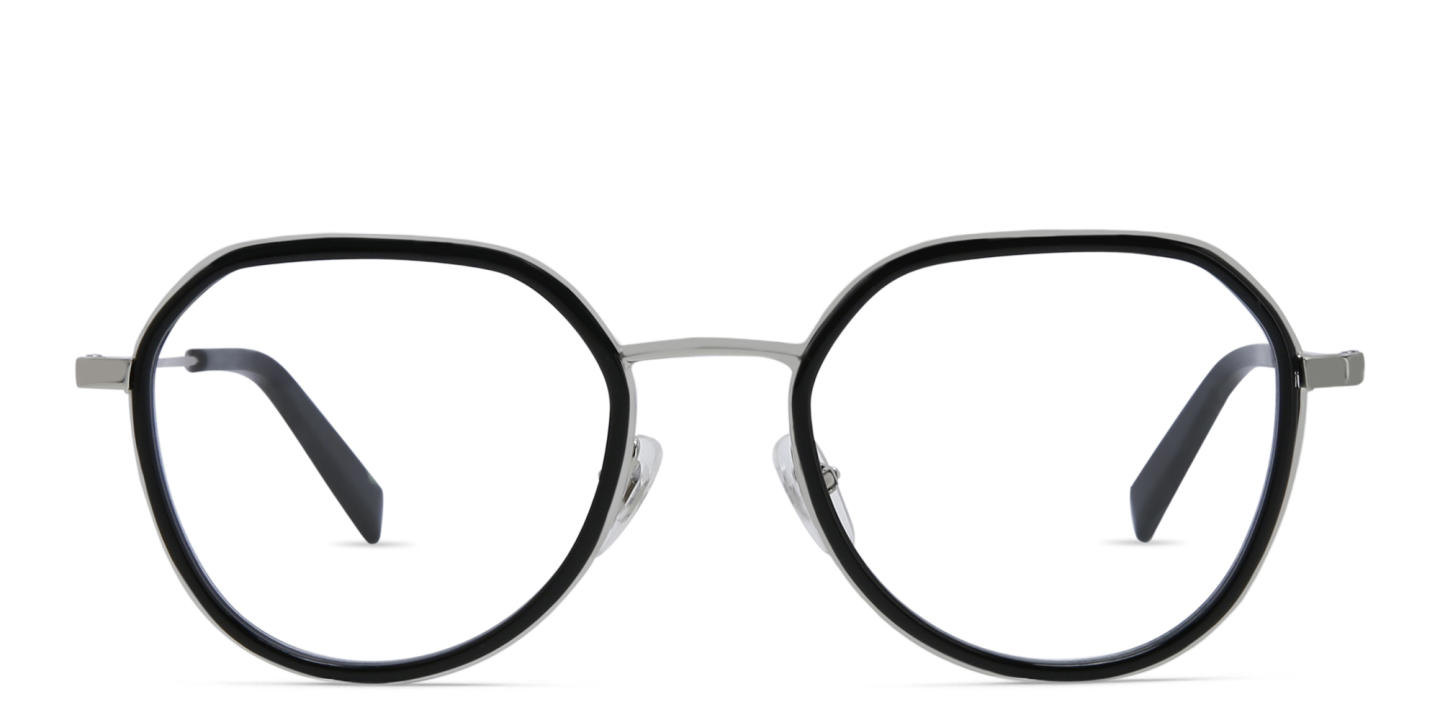 EYE'M Unisex Round Eyeglasses in Black – Product Photo 0
