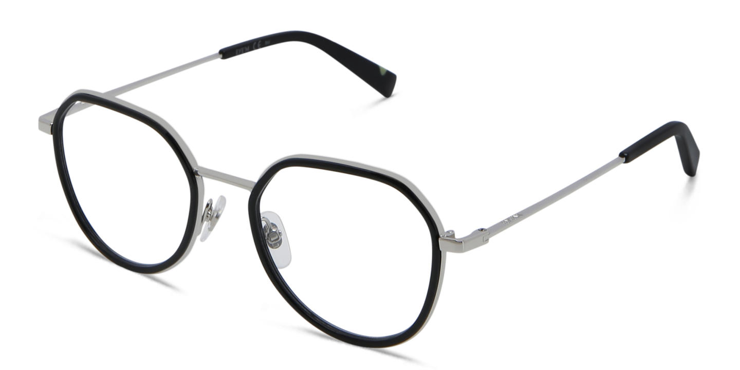 EYE'M Unisex Round Eyeglasses in Black – Product Photo 2