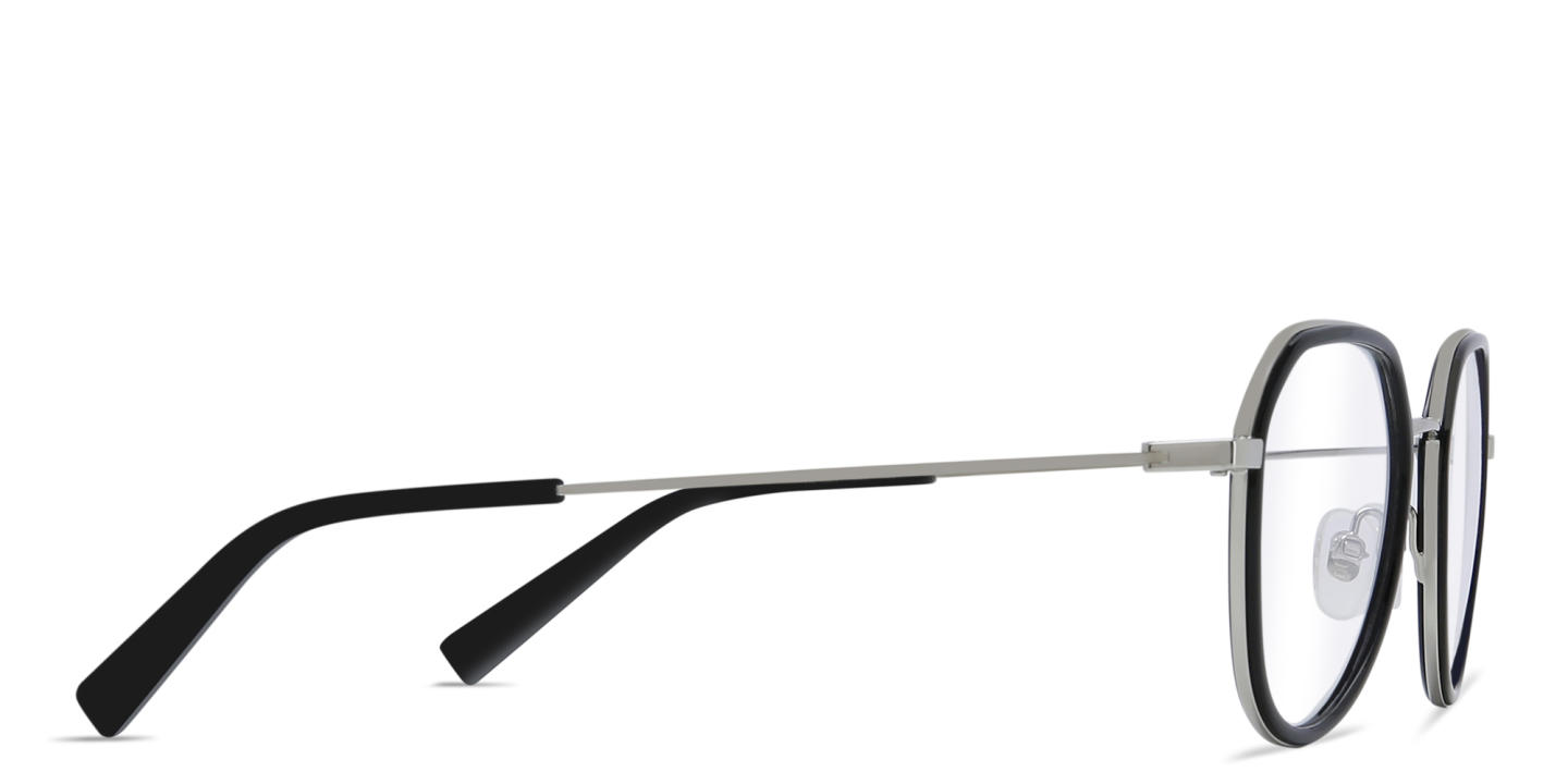 EYE'M Unisex Round Eyeglasses in Black – Product Photo 3