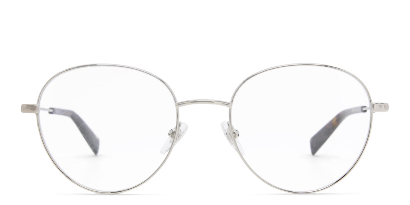 EYE'M Unisex Round Eyeglasses in Silver – Product Photo 0