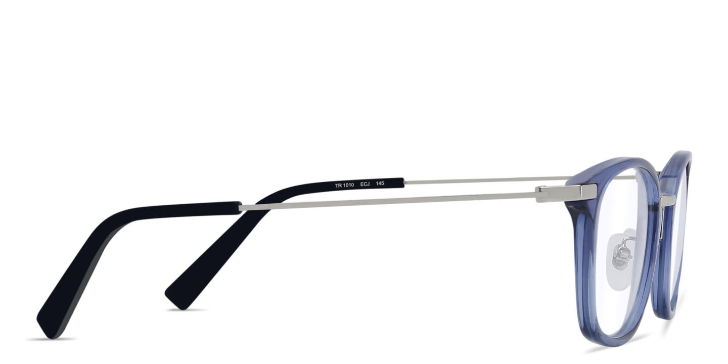 EYE'M Unisex Square Eyeglasses in Blue – Product Photo 2