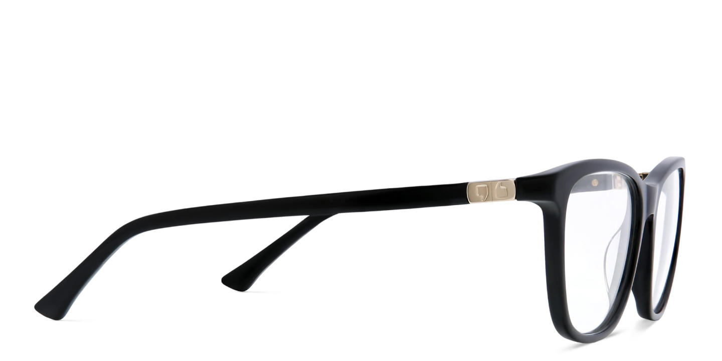 EYE'M Square Eyeglasses in Black – Product Photo 3
