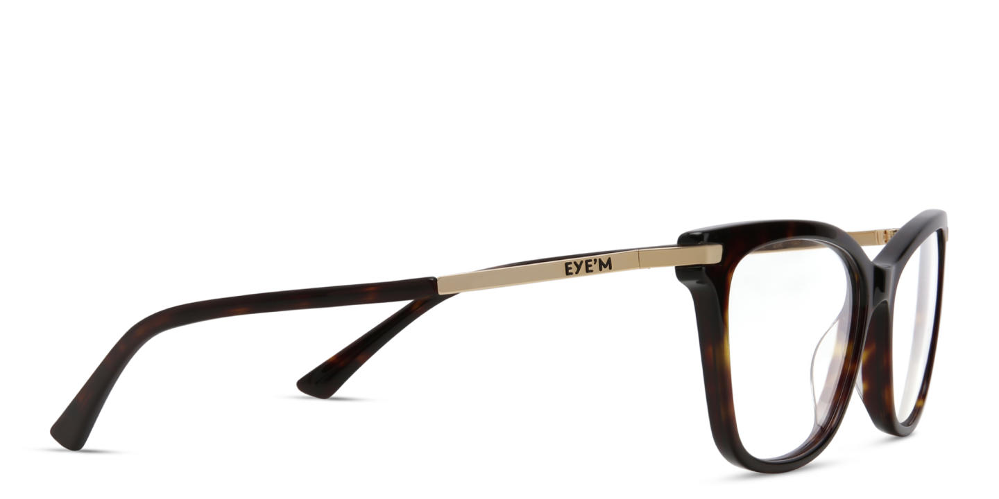 EYE'M Cat Eye Eyeglasses in Dark Havana – Product Photo 3