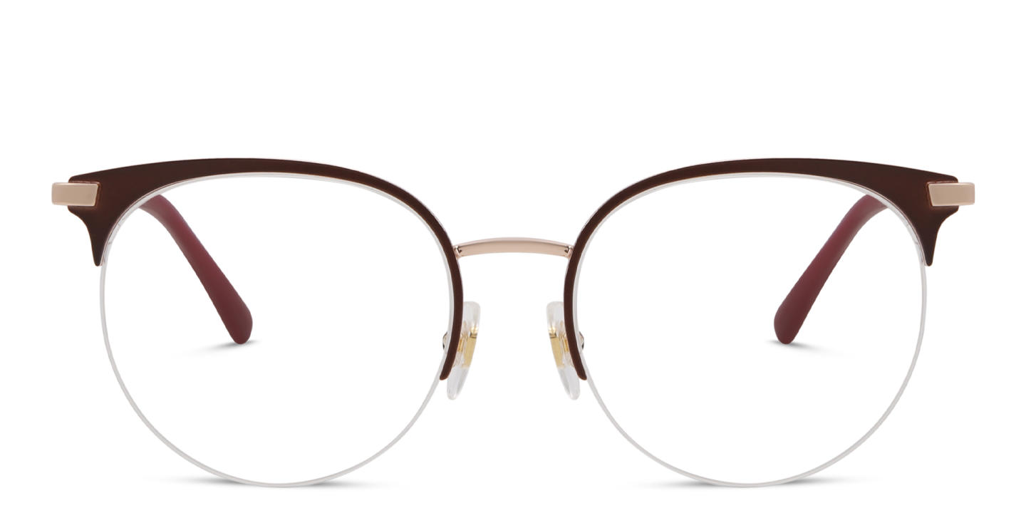 EYE'M Half Rim Cat Eye Eyeglasses in Red – Product Photo 0