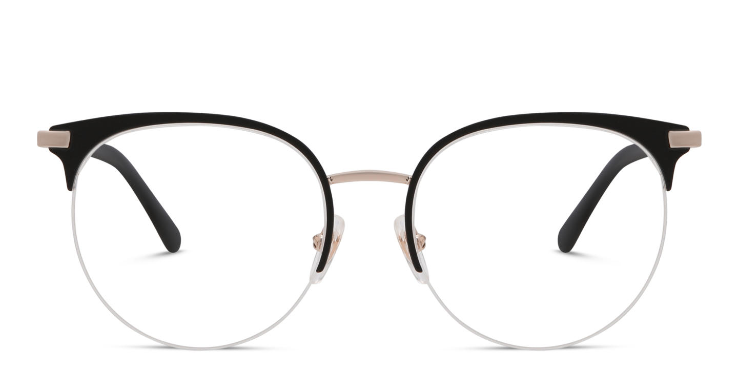 EYE'M Half Rim Cat Eye Eyeglasses in Black & Rosegold – Product Photo 0