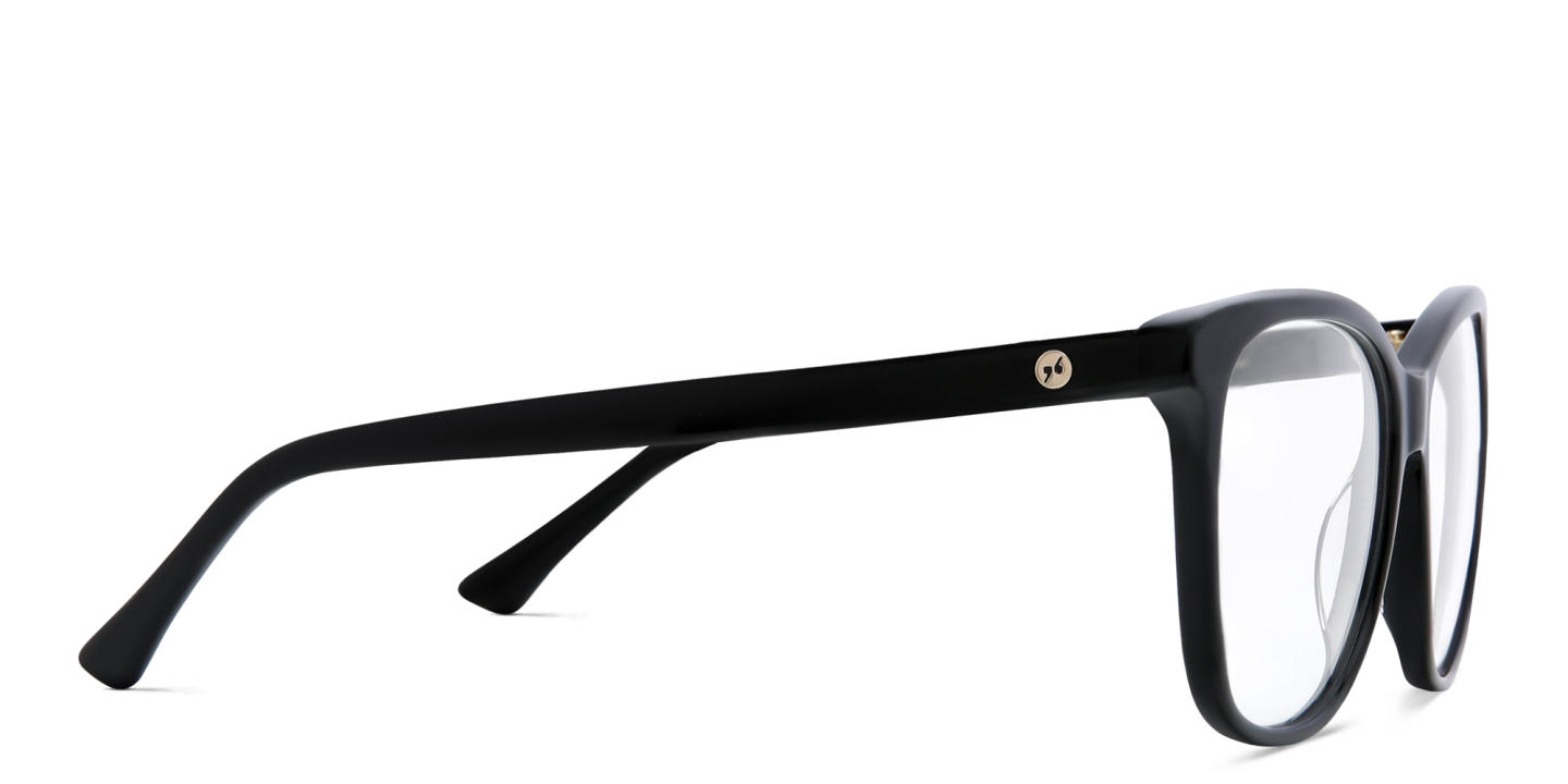EYE'M Square Eyeglasses in Black – Product Photo 3