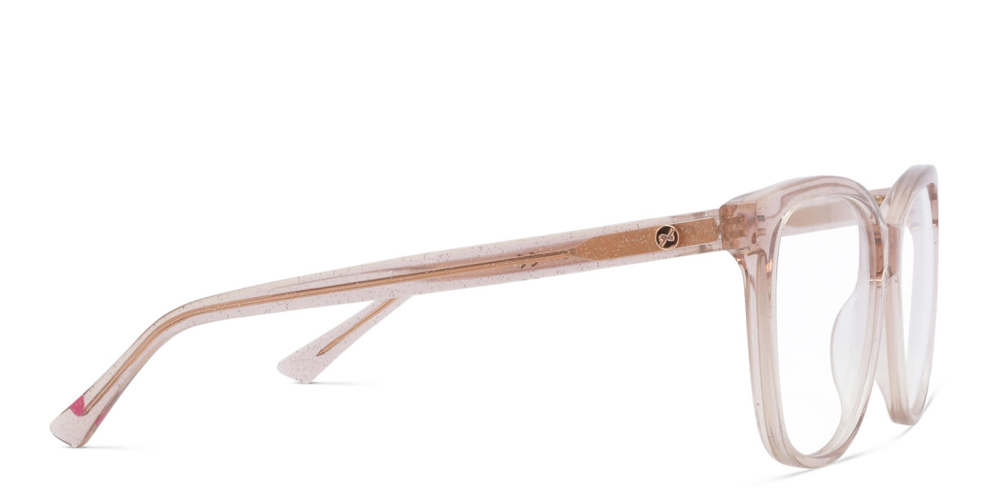 EYE'M Square Eyeglasses in Nude – Product Photo 3