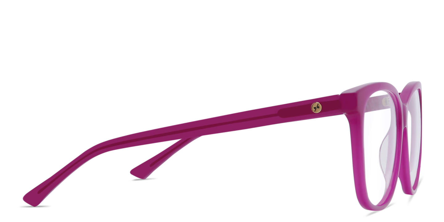 EYE'M Square Eyeglasses in Purple – Product Photo 3