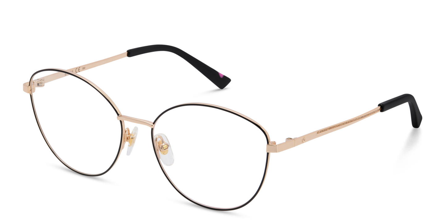 EYE'M Wide Cat Eye Eyeglasses in Black – Product Photo 2