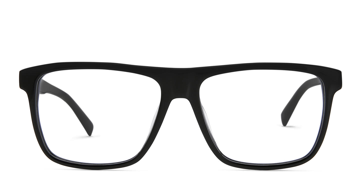 Shop EYE'M Square Eyeglasses in Black online.