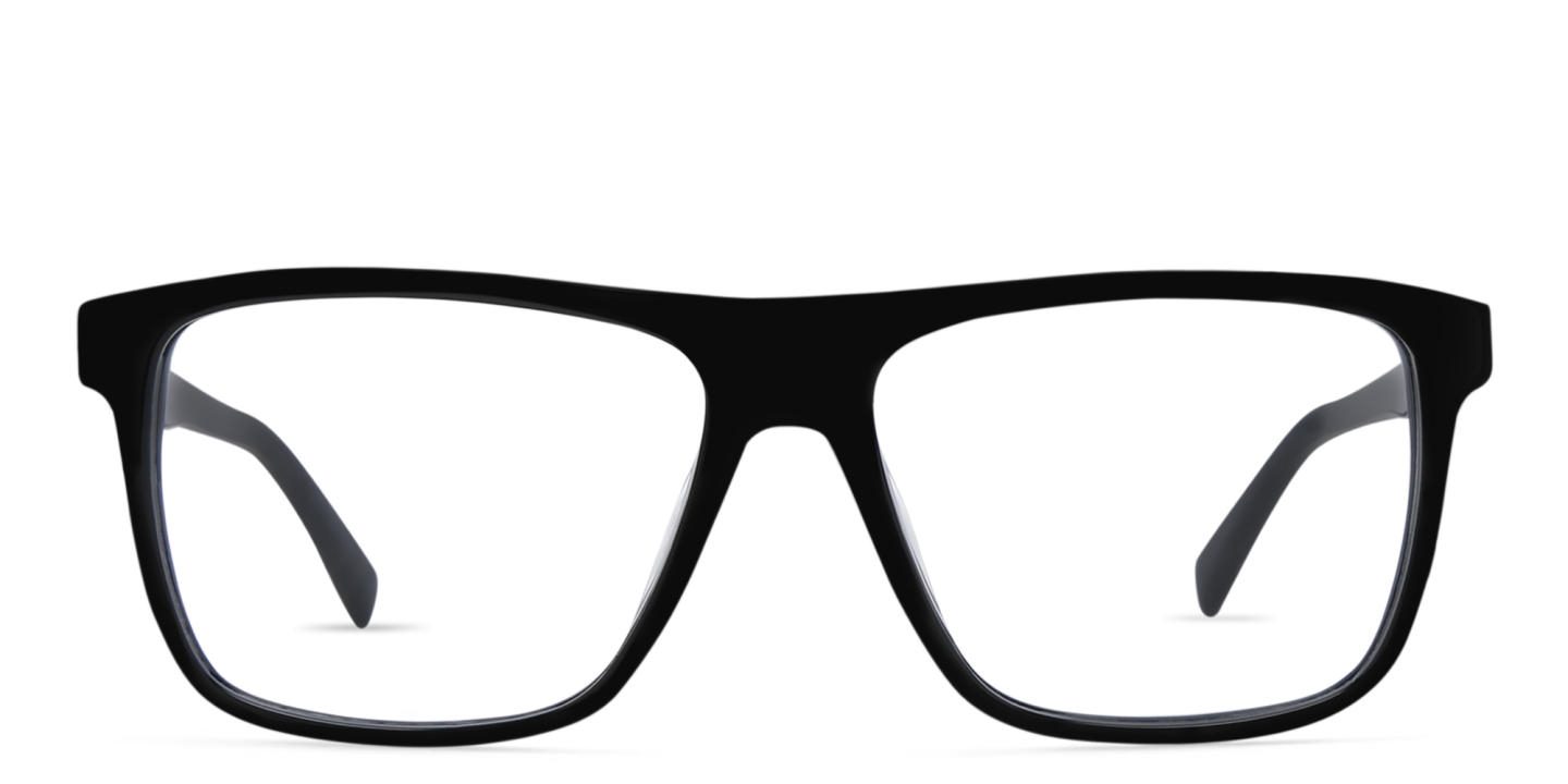 Shop EYE'M Square Eyeglasses in Matte Black online.