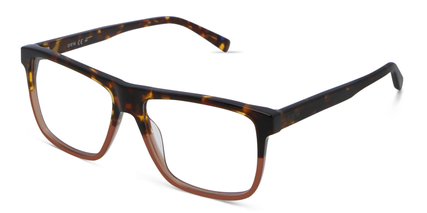 Shop EYE'M Square Eyeglasses in Gradient Havana online.