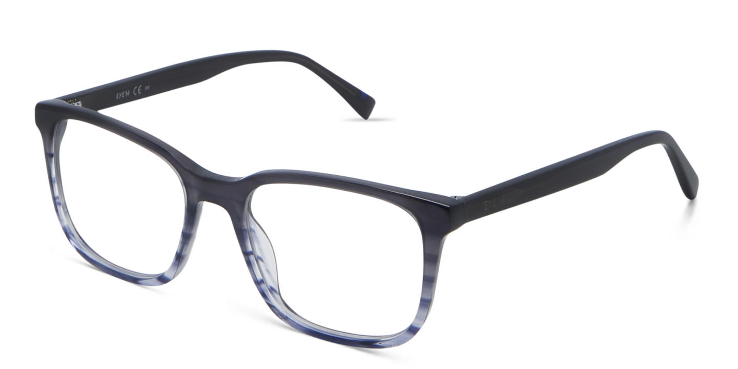Shop EYE'M Square Eyeglasses in Blue online.