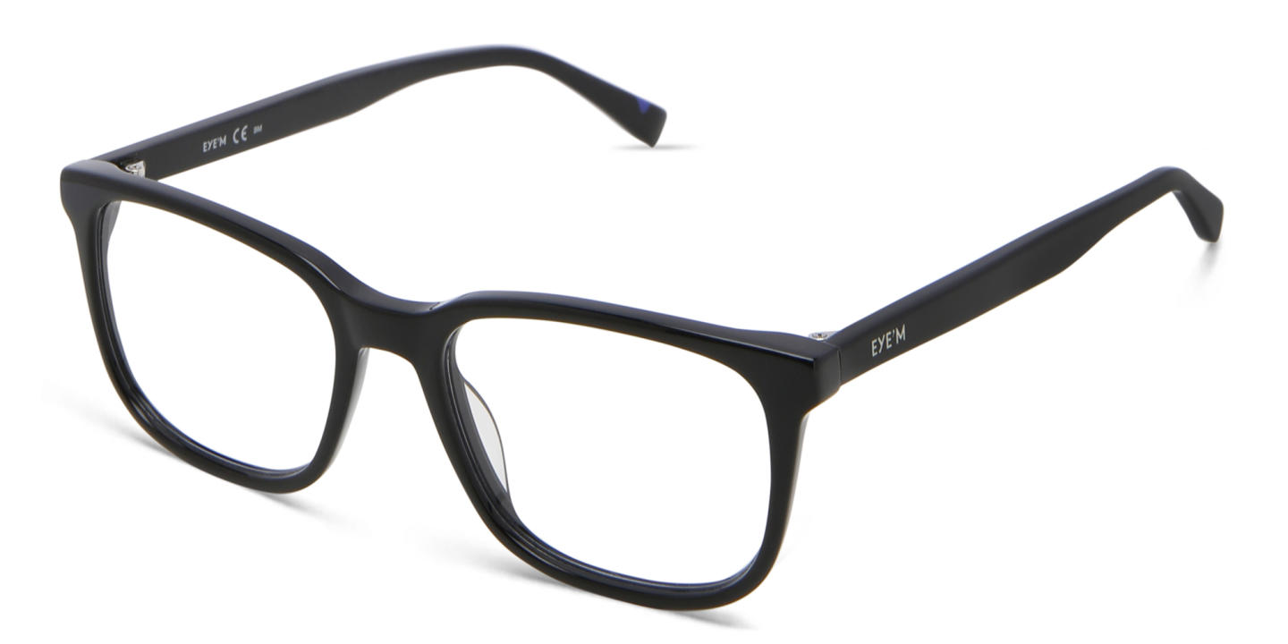 Shop EYE'M Square Eyeglasses in Black online.
