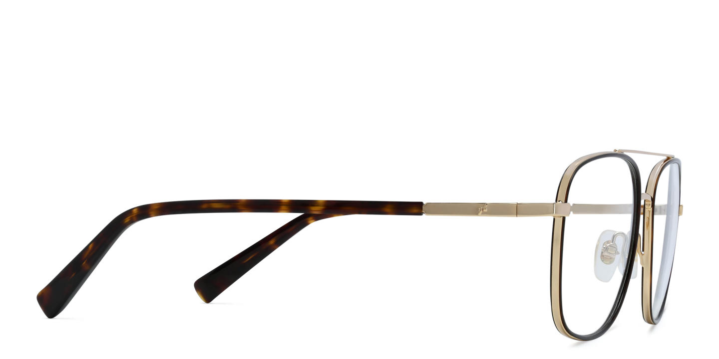 EYE'M Wide Square Eyeglasses in Havana – Product Photo 3
